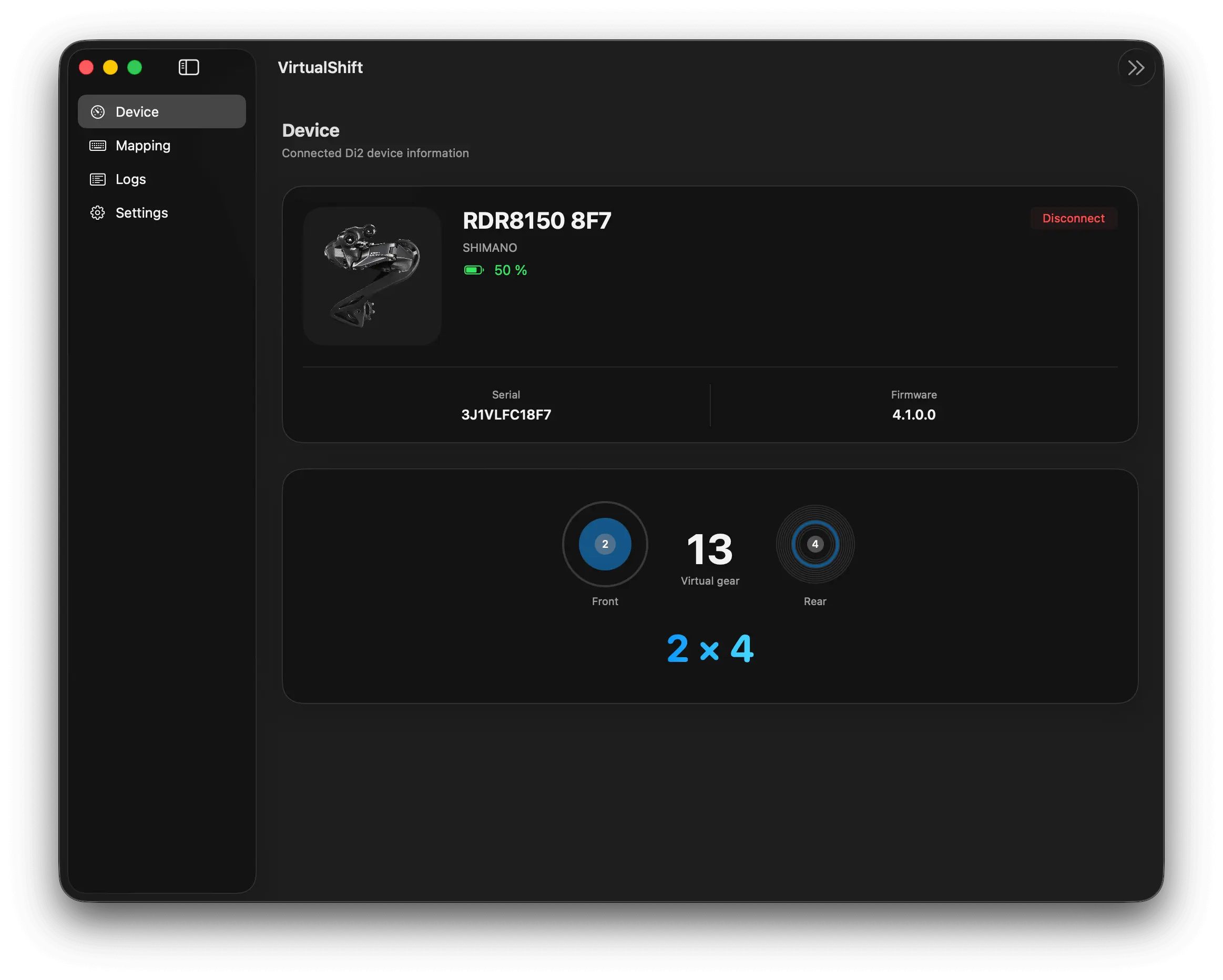 VirtualShift App Interface
